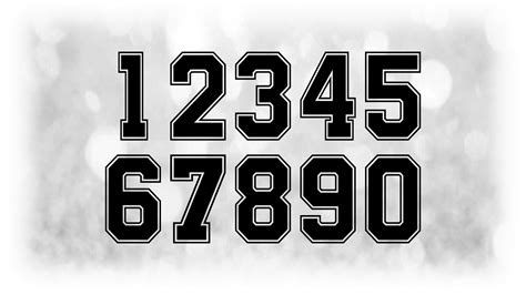 Printable Jersey Numbers